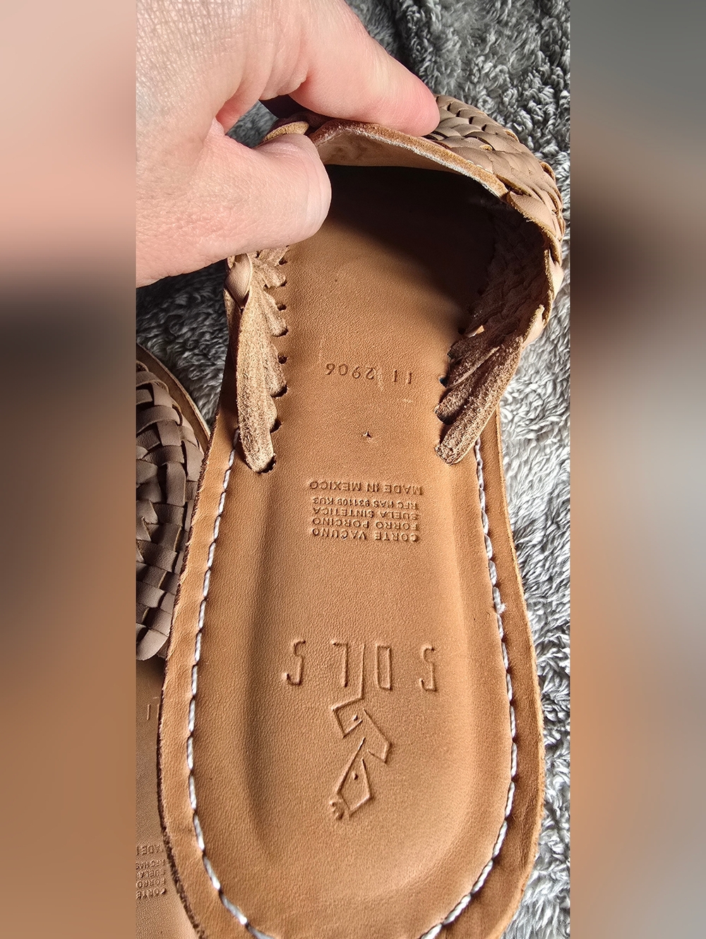 Woven Leather Slip-On Mules in Nude - Unbranded - Picture 4 of 5